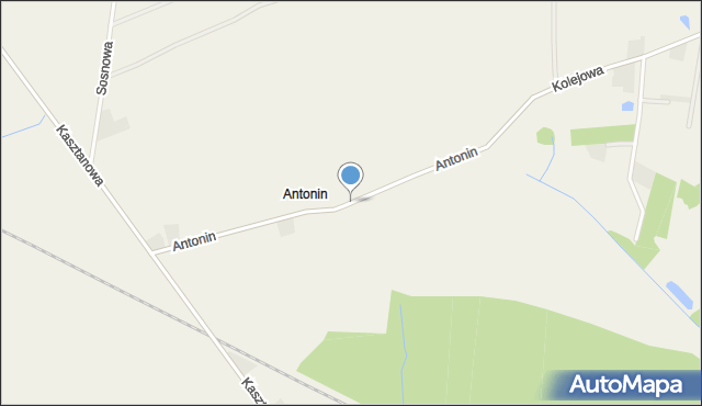 Antonin gmina Kostrzyn, Antonin, mapa Antonin gmina Kostrzyn