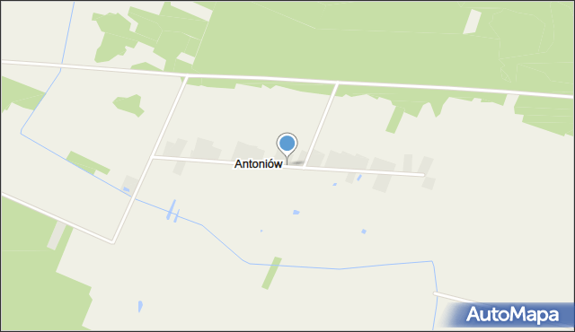 Antoniów gmina Skaryszew, Antoniów, mapa Antoniów gmina Skaryszew