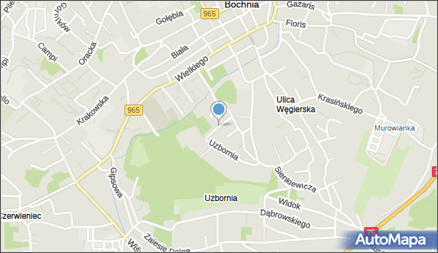 Bochnia, Andrusikiewicza Jana Kantego, mapa Bochni