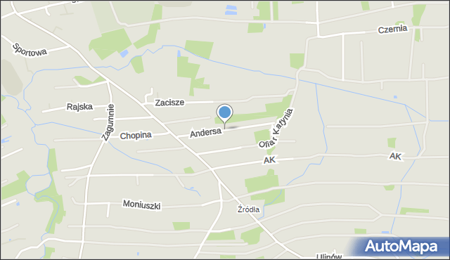Dąbrowa Tarnowska, Andersa Władysława, gen., mapa Dąbrowa Tarnowska