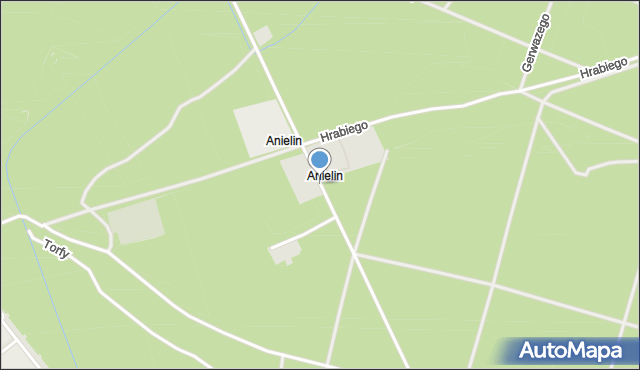 Karczew powiat otwocki, Anielin, mapa Karczew powiat otwocki