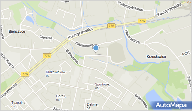 Kraków, Andersena Hansa Christiana, mapa Krakowa