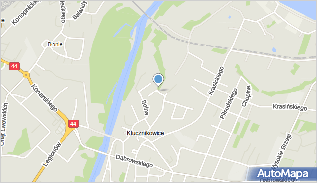 Oświęcim, Andersena Hansa Christiana, mapa Oświęcimia