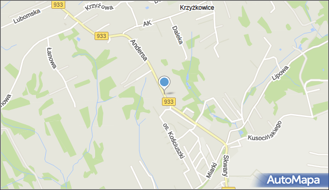Pszów, Andersa Władysława, gen., mapa Pszów