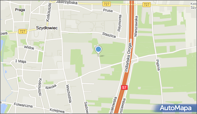 Szydłowiec, Anteckiego Czesława, mapa Szydłowiec
