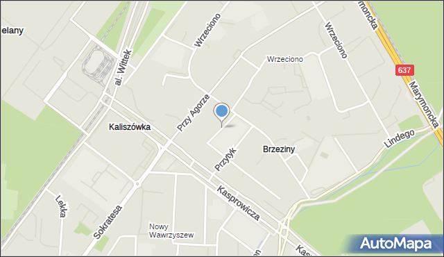 Warszawa, Antyczna, mapa Warszawy