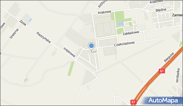 Zamienie gmina Lesznowola, Anyżkowa, mapa Zamienie gmina Lesznowola