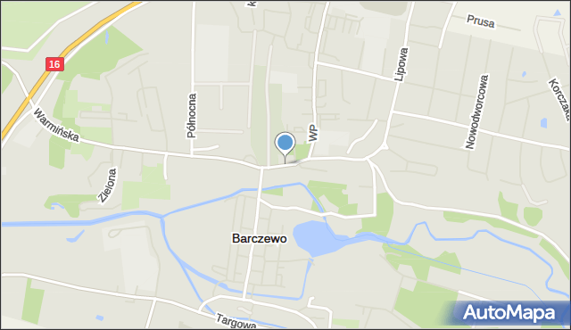 Barczewo, Armii Krajowej, mapa Barczewo