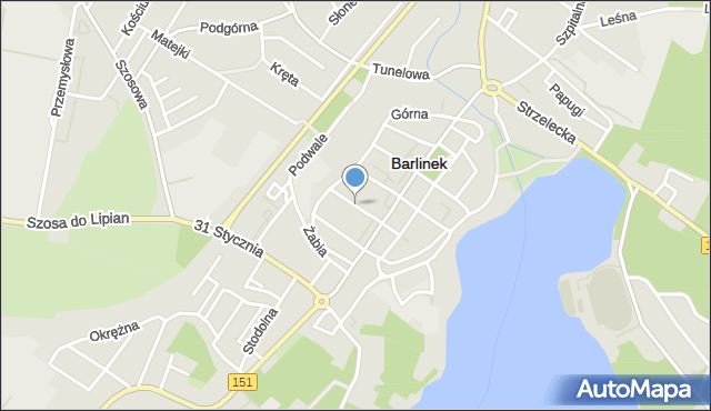 Barlinek, Armii Polskiej, mapa Barlinek