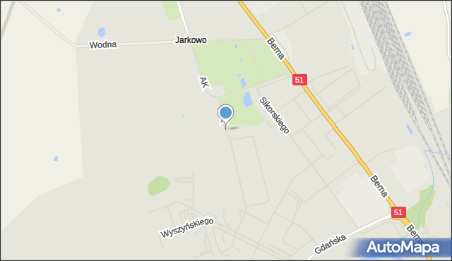 Bartoszyce, Armii Krajowej, mapa Bartoszyce