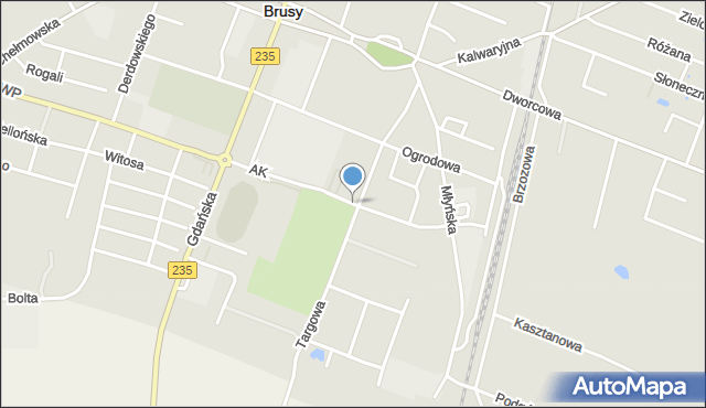 Brusy, Armii Krajowej, mapa Brusy