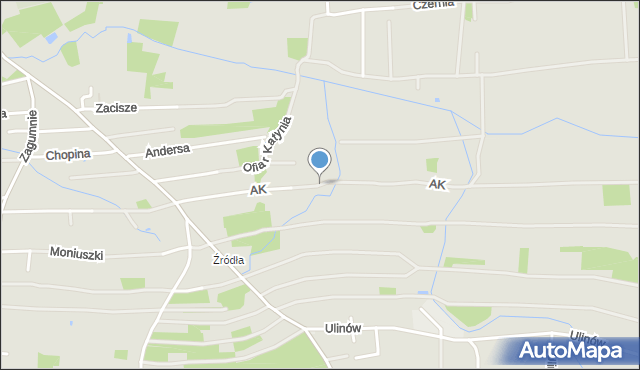 Dąbrowa Tarnowska, Armii Krajowej, mapa Dąbrowa Tarnowska
