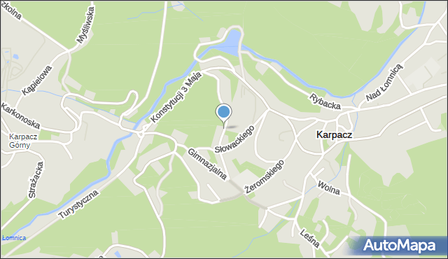 Karpacz, Armii Krajowej, mapa Karpacz