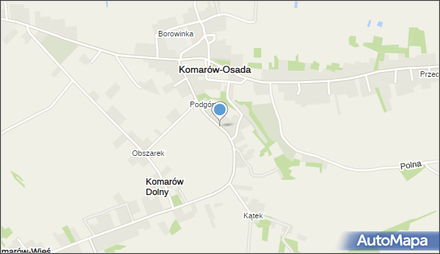 Komarów-Osada, Armii Krajowej, mapa Komarów-Osada