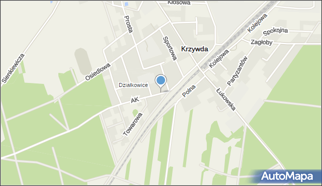 Krzywda powiat łukowski, Armii Krajowej, mapa Krzywda powiat łukowski