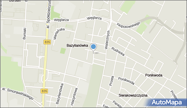 Lublin, Aroniowa, mapa Lublina