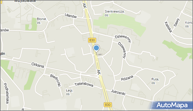 Lublin, Armii Krajowej, mapa Lublina