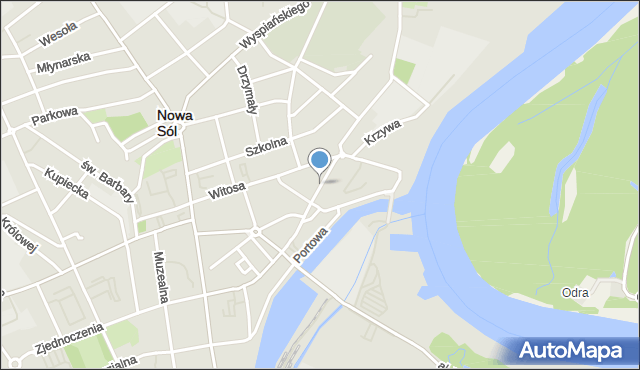 Nowa Sól, Arciszewskiego, mapa Nowa Sól