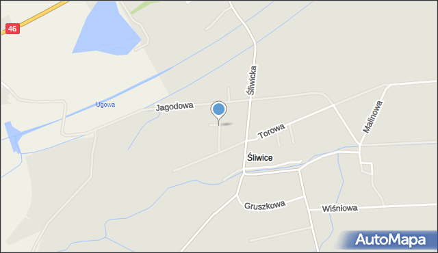 Otmuchów, Aroniowa, mapa Otmuchów