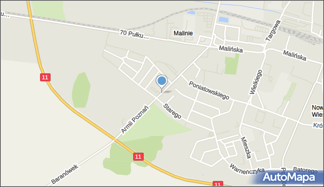 Pleszew, Armii Poznań, mapa Pleszew