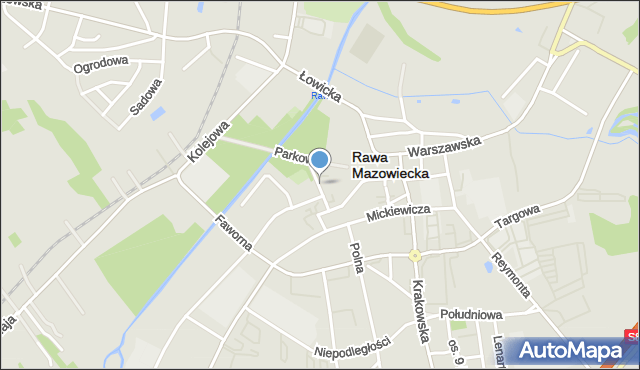 Rawa Mazowiecka, Armii Krajowej, mapa Rawa Mazowiecka