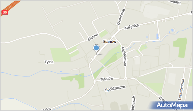 Sianów, Armii Polskiej, mapa Sianów