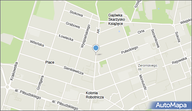 Skarżysko-Kamienna, Armii Krajowej, mapa Skarżysko-Kamienna