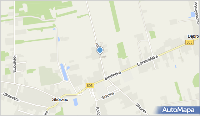 Skórzec powiat siedlecki, Armii Krajowej, mapa Skórzec powiat siedlecki