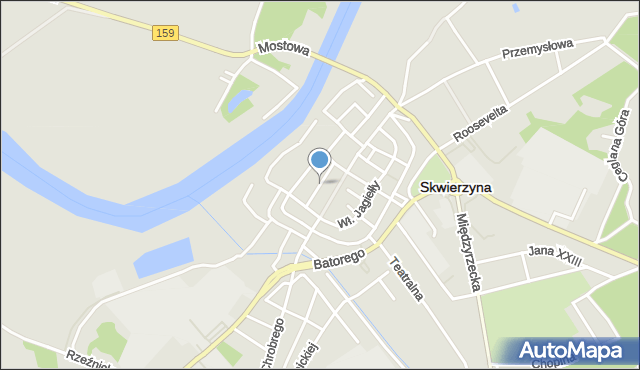 Skwierzyna, Armii Krajowej, mapa Skwierzyna