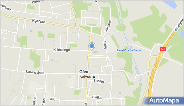 Góra Kalwaria, Asnyka Adama, mapa Góra Kalwaria