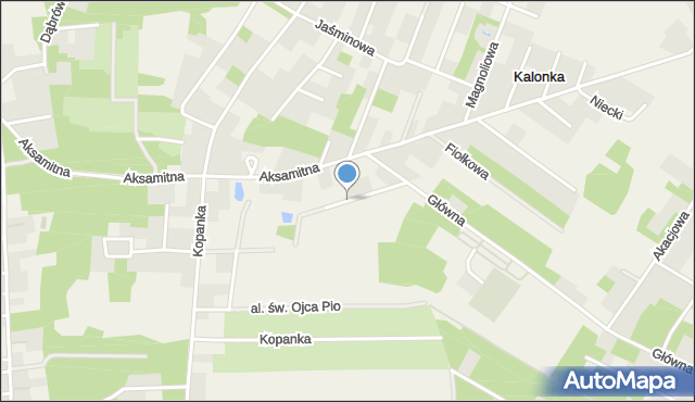 Kalonka gmina Nowosolna, Astrowa, mapa Kalonka gmina Nowosolna