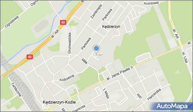 Kędzierzyn-Koźle, Astrów, mapa Kędzierzyna-Koźle