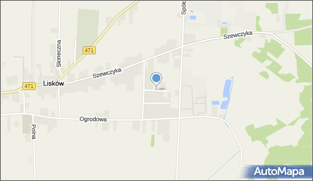 Lisków, Asnyka Adama, mapa Lisków