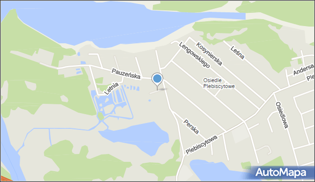 Ostróda, Asnyka Adama, mapa Ostróda