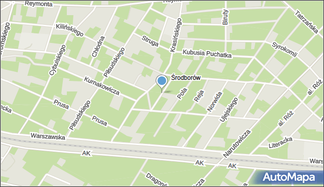 Otwock, Asnyka Adama, mapa Otwock