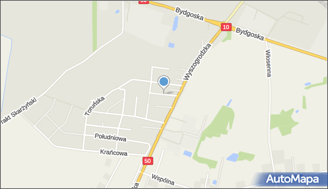 Płońsk, Astronomów, mapa Płońsk