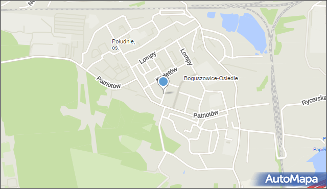 Rybnik, Astronautów, mapa Rybnika