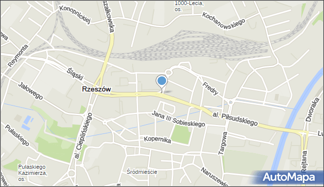 Rzeszów, Asnyka Adama, mapa Rzeszów