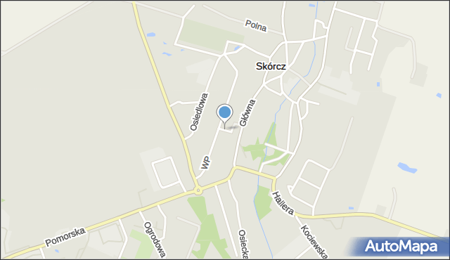 Skórcz, Asnyka Adama, mapa Skórcz