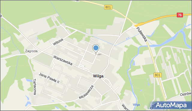 Wilga, Asnyka Adama, mapa Wilga