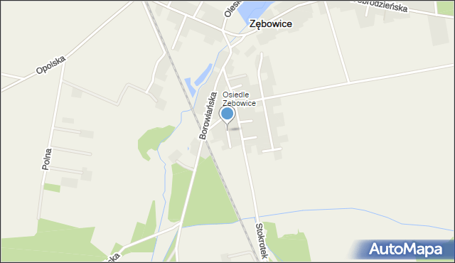 Zębowice powiat oleski, Astrów, mapa Zębowice powiat oleski