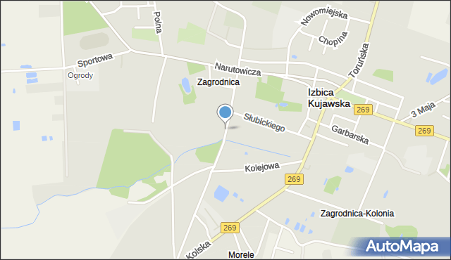 Izbica Kujawska, Augustowska, mapa Izbica Kujawska