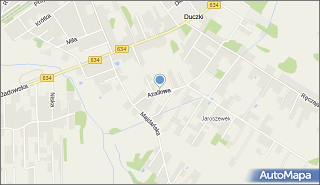 Duczki, Azaliowa, mapa Duczki