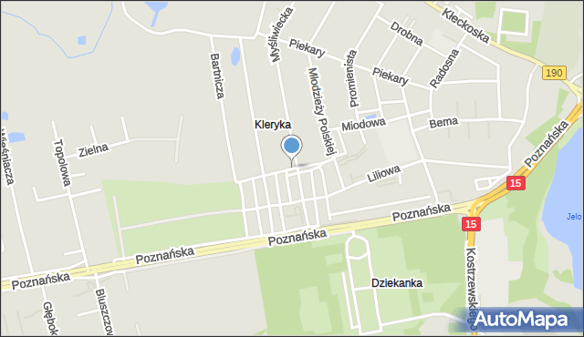 Gniezno, Azaliowa, mapa Gniezna