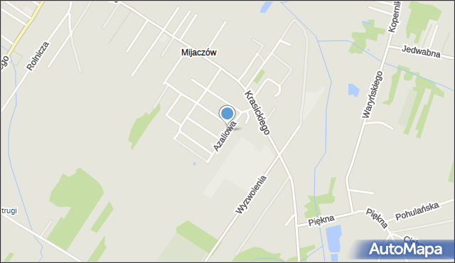 Myszków, Azaliowa, mapa Myszków