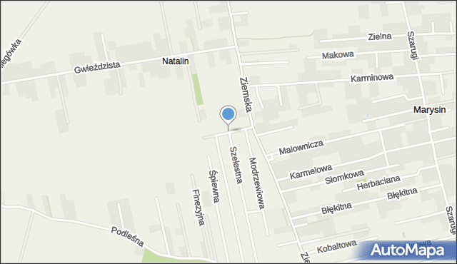 Natalin gmina Jastków, Azaliowa, mapa Natalin gmina Jastków