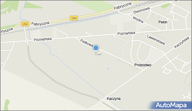 Pobiedziska, Azaliowa, mapa Pobiedziska