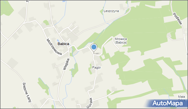 Babica gmina Wadowice, Babica, mapa Babica gmina Wadowice