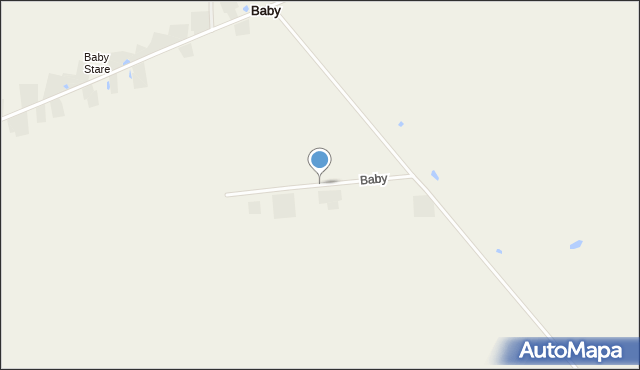Baby gmina Dąbrowice, Baby, mapa Baby gmina Dąbrowice
