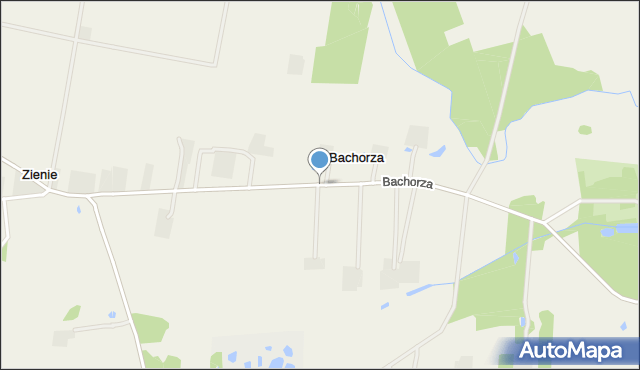 Bachorza gmina Huszlew, Bachorza, mapa Bachorza gmina Huszlew